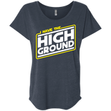 T-Shirts Vintage Navy / X-Small I Have the High Ground Triblend Dolman Sleeve