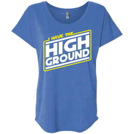 T-Shirts Vintage Royal / X-Small I Have the High Ground Triblend Dolman Sleeve