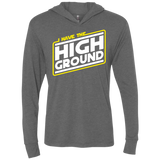 T-Shirts Premium Heather / X-Small I Have the High Ground Triblend Long Sleeve Hoodie Tee