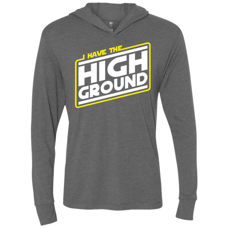 T-Shirts Premium Heather / X-Small I Have the High Ground Triblend Long Sleeve Hoodie Tee