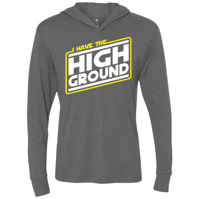 T-Shirts Premium Heather / X-Small I Have the High Ground Triblend Long Sleeve Hoodie Tee