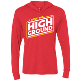 T-Shirts Vintage Red / X-Small I Have the High Ground Triblend Long Sleeve Hoodie Tee
