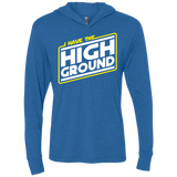T-Shirts Vintage Royal / X-Small I Have the High Ground Triblend Long Sleeve Hoodie Tee