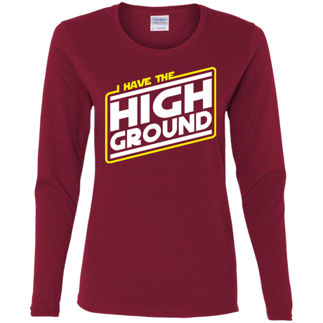 T-Shirts Cardinal / S I Have the High Ground Women's Long Sleeve T-Shirt