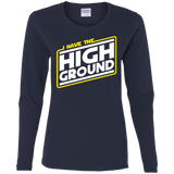 T-Shirts Navy / S I Have the High Ground Women's Long Sleeve T-Shirt