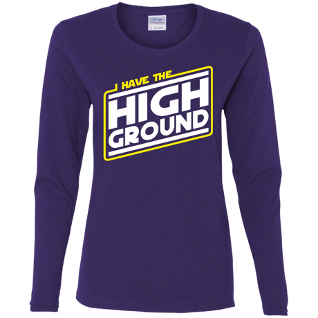 T-Shirts Purple / S I Have the High Ground Women's Long Sleeve T-Shirt