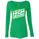 T-Shirts Envy / S I Have the High Ground Women's Triblend Long Sleeve Shirt