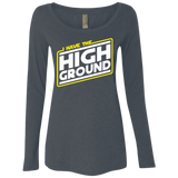 T-Shirts Vintage Navy / S I Have the High Ground Women's Triblend Long Sleeve Shirt