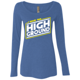 T-Shirts Vintage Royal / S I Have the High Ground Women's Triblend Long Sleeve Shirt