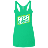 T-Shirts Envy / X-Small I Have the High Ground Women's Triblend Racerback Tank