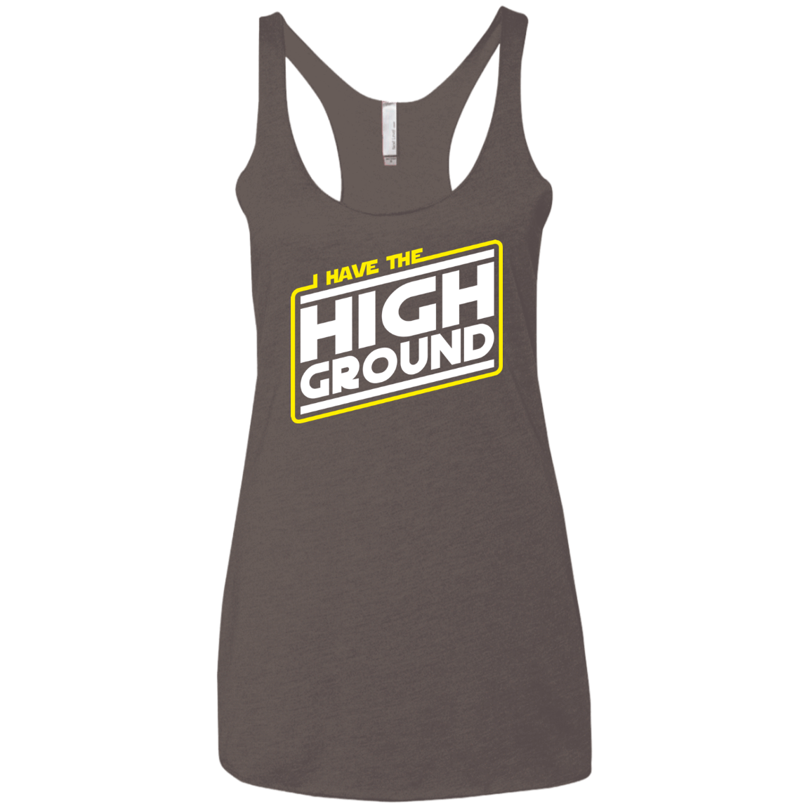 T-Shirts Macchiato / X-Small I Have the High Ground Women's Triblend Racerback Tank