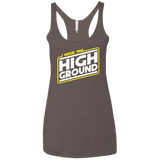 T-Shirts Macchiato / X-Small I Have the High Ground Women's Triblend Racerback Tank