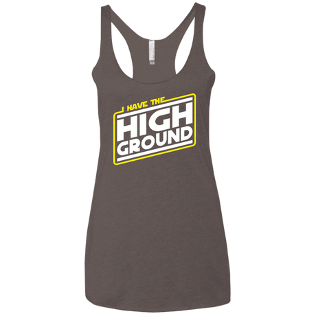 T-Shirts Macchiato / X-Small I Have the High Ground Women's Triblend Racerback Tank