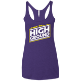 T-Shirts Purple Rush / X-Small I Have the High Ground Women's Triblend Racerback Tank