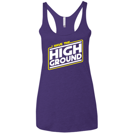 T-Shirts Purple Rush / X-Small I Have the High Ground Women's Triblend Racerback Tank