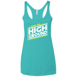 T-Shirts Tahiti Blue / X-Small I Have the High Ground Women's Triblend Racerback Tank