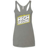 T-Shirts Venetian Grey / X-Small I Have the High Ground Women's Triblend Racerback Tank