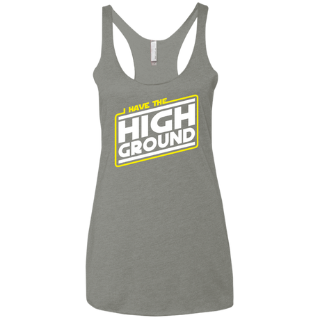T-Shirts Venetian Grey / X-Small I Have the High Ground Women's Triblend Racerback Tank