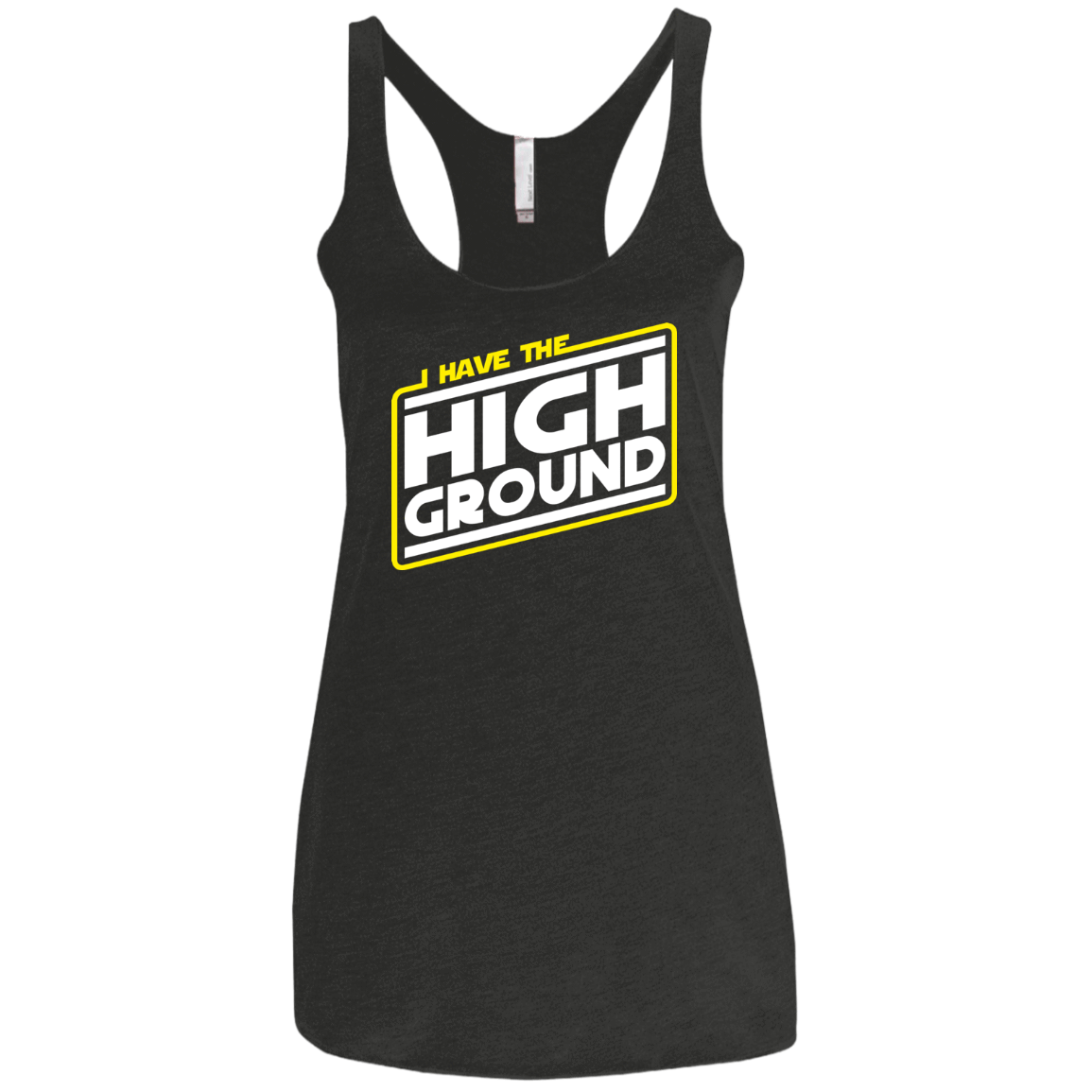 T-Shirts Vintage Black / X-Small I Have the High Ground Women's Triblend Racerback Tank