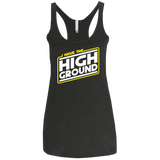 T-Shirts Vintage Black / X-Small I Have the High Ground Women's Triblend Racerback Tank