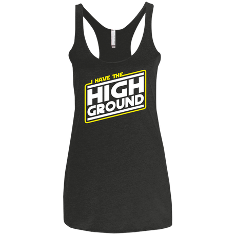 T-Shirts Vintage Black / X-Small I Have the High Ground Women's Triblend Racerback Tank