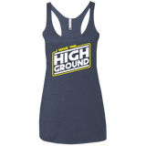 T-Shirts Vintage Navy / X-Small I Have the High Ground Women's Triblend Racerback Tank
