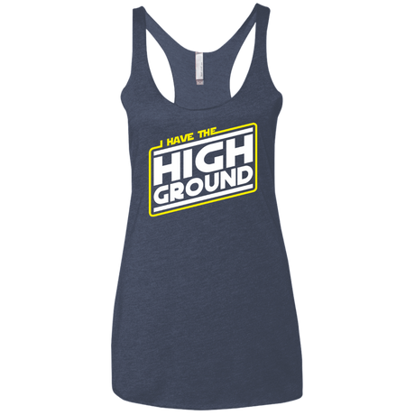 T-Shirts Vintage Navy / X-Small I Have the High Ground Women's Triblend Racerback Tank
