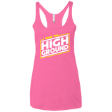 T-Shirts Vintage Pink / X-Small I Have the High Ground Women's Triblend Racerback Tank