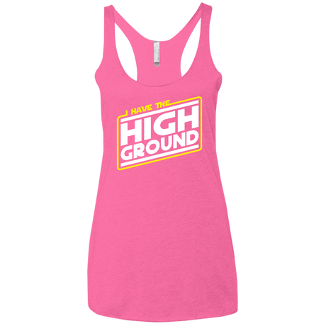 T-Shirts Vintage Pink / X-Small I Have the High Ground Women's Triblend Racerback Tank