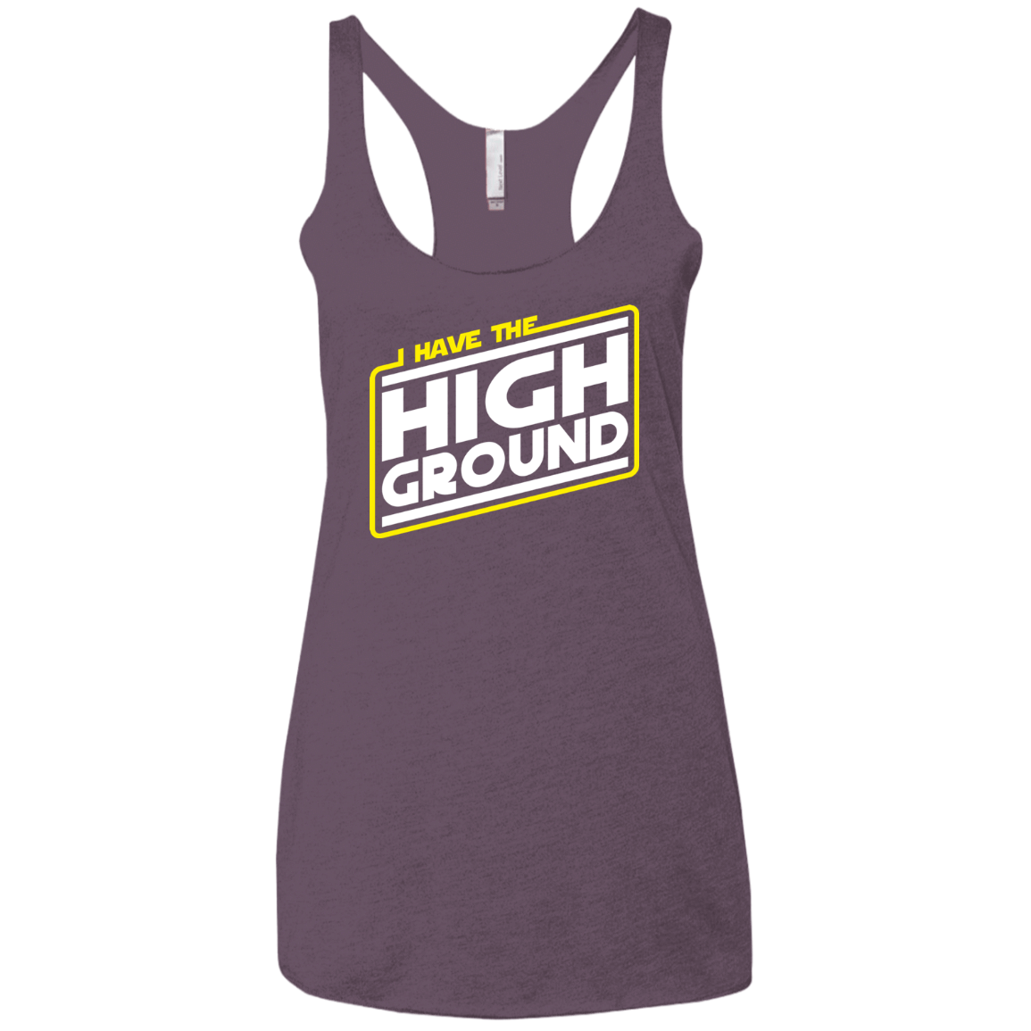 T-Shirts Vintage Purple / X-Small I Have the High Ground Women's Triblend Racerback Tank