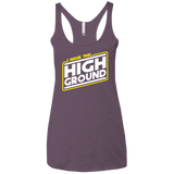 T-Shirts Vintage Purple / X-Small I Have the High Ground Women's Triblend Racerback Tank