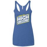 T-Shirts Vintage Royal / X-Small I Have the High Ground Women's Triblend Racerback Tank