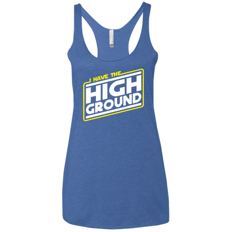 T-Shirts Vintage Royal / X-Small I Have the High Ground Women's Triblend Racerback Tank
