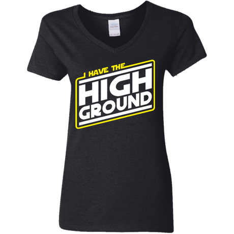 T-Shirts Black / S I Have the High Ground Women's V-Neck T-Shirt