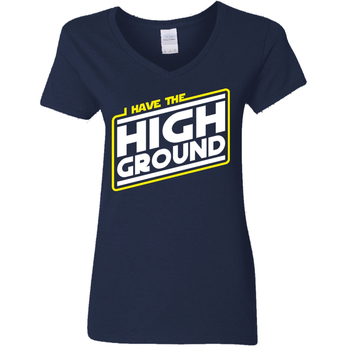 T-Shirts Navy / S I Have the High Ground Women's V-Neck T-Shirt