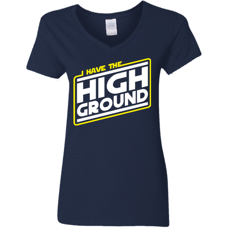 T-Shirts Navy / S I Have the High Ground Women's V-Neck T-Shirt