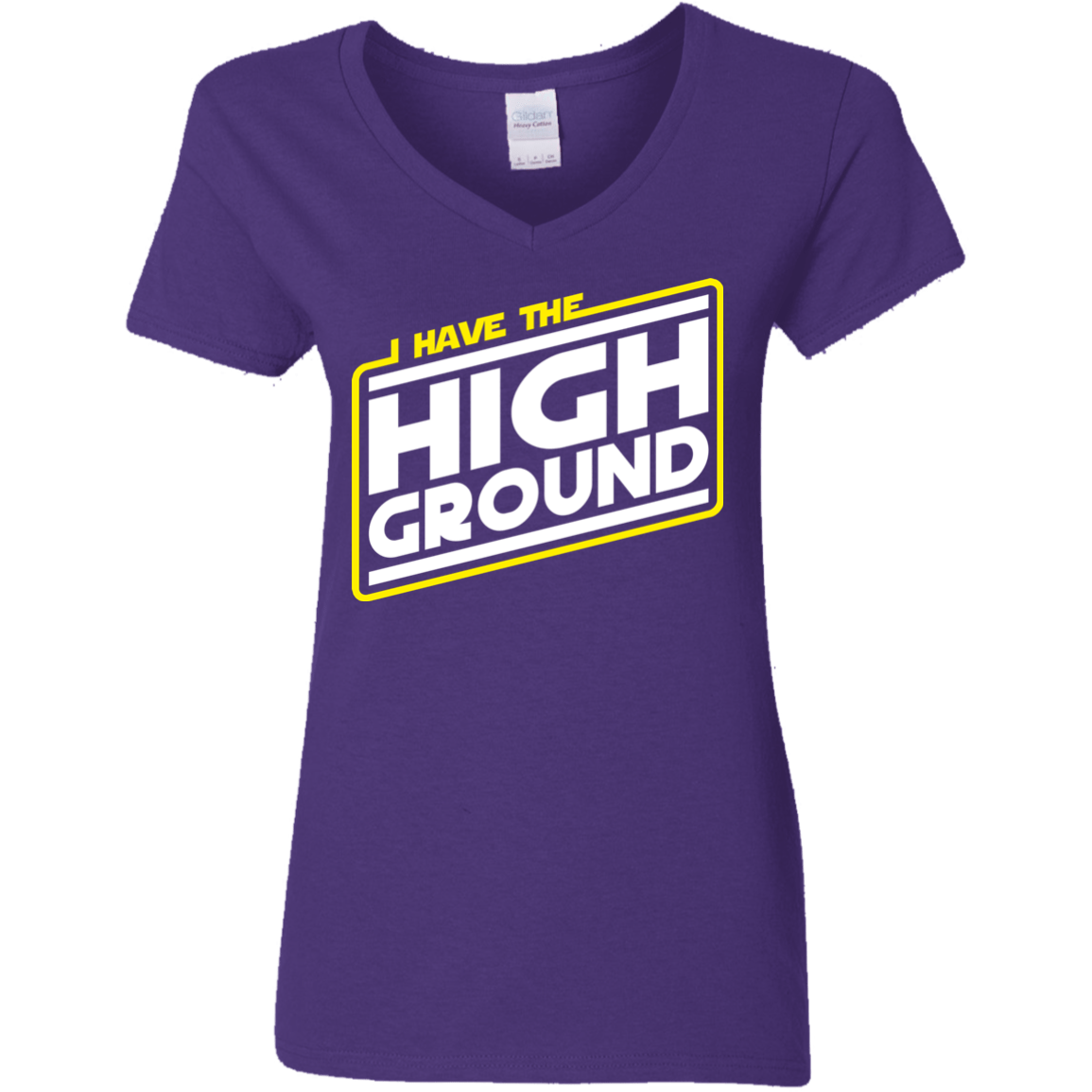 T-Shirts Purple / S I Have the High Ground Women's V-Neck T-Shirt