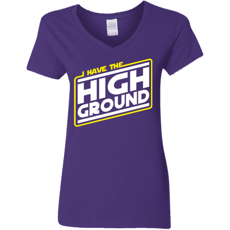 T-Shirts Purple / S I Have the High Ground Women's V-Neck T-Shirt