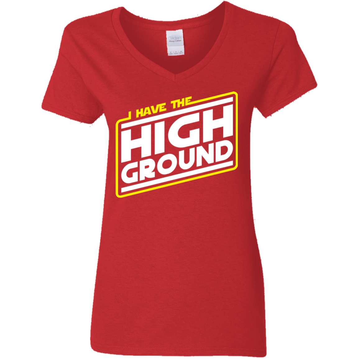 T-Shirts Red / S I Have the High Ground Women's V-Neck T-Shirt