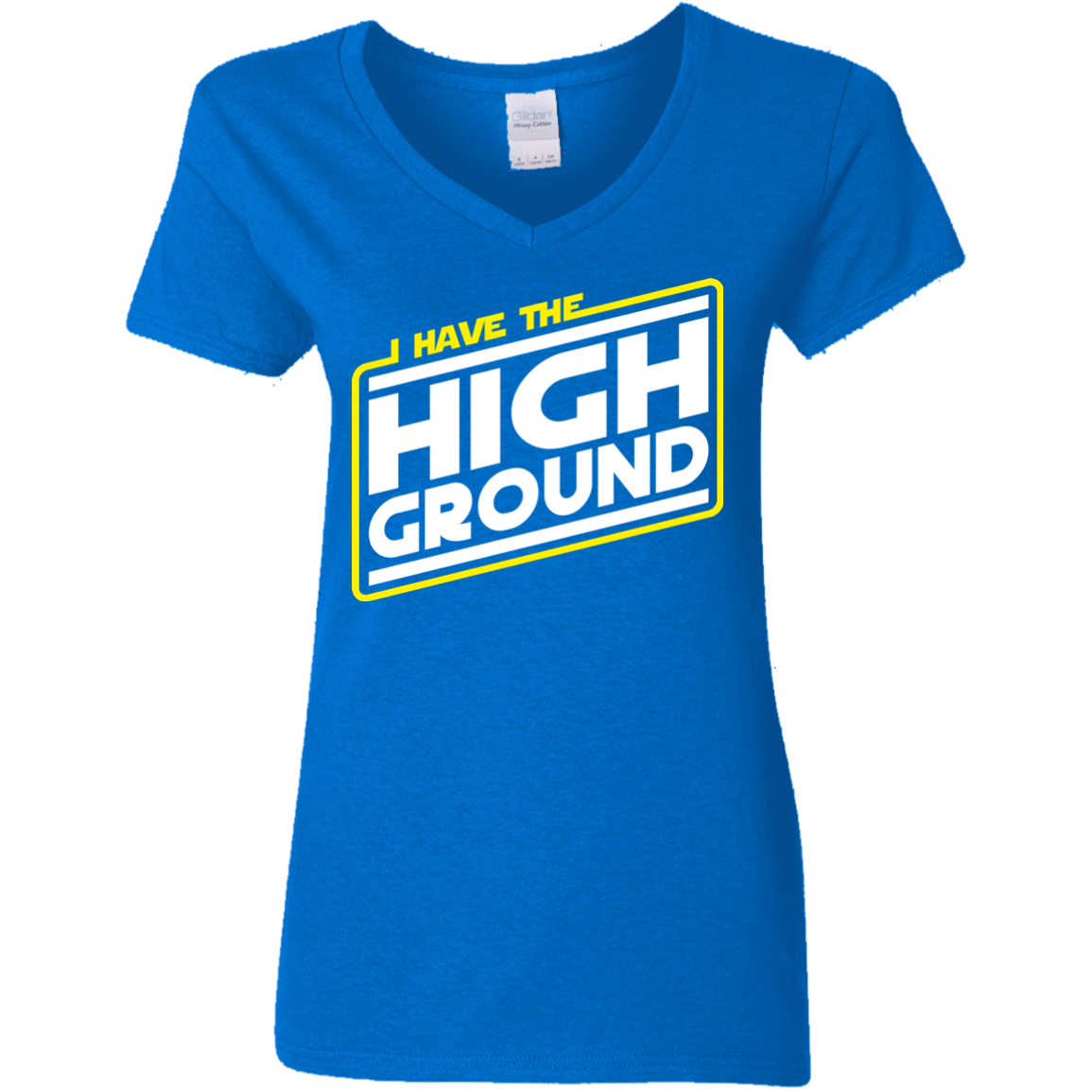 T-Shirts Royal / S I Have the High Ground Women's V-Neck T-Shirt