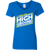 T-Shirts Royal / S I Have the High Ground Women's V-Neck T-Shirt