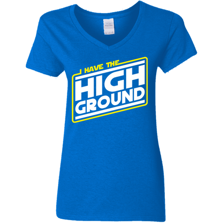 T-Shirts Royal / S I Have the High Ground Women's V-Neck T-Shirt