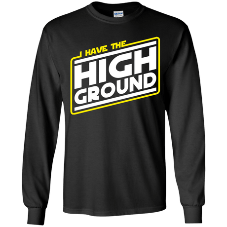 T-Shirts Black / YS I Have the High Ground Youth Long Sleeve T-Shirt