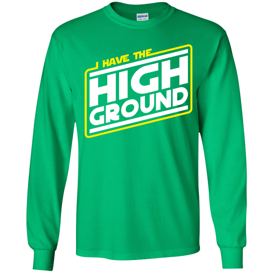 T-Shirts Irish Green / YS I Have the High Ground Youth Long Sleeve T-Shirt