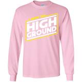 T-Shirts Light Pink / YS I Have the High Ground Youth Long Sleeve T-Shirt