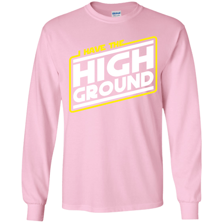 T-Shirts Light Pink / YS I Have the High Ground Youth Long Sleeve T-Shirt