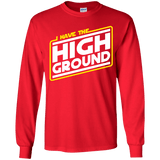 T-Shirts Red / YS I Have the High Ground Youth Long Sleeve T-Shirt