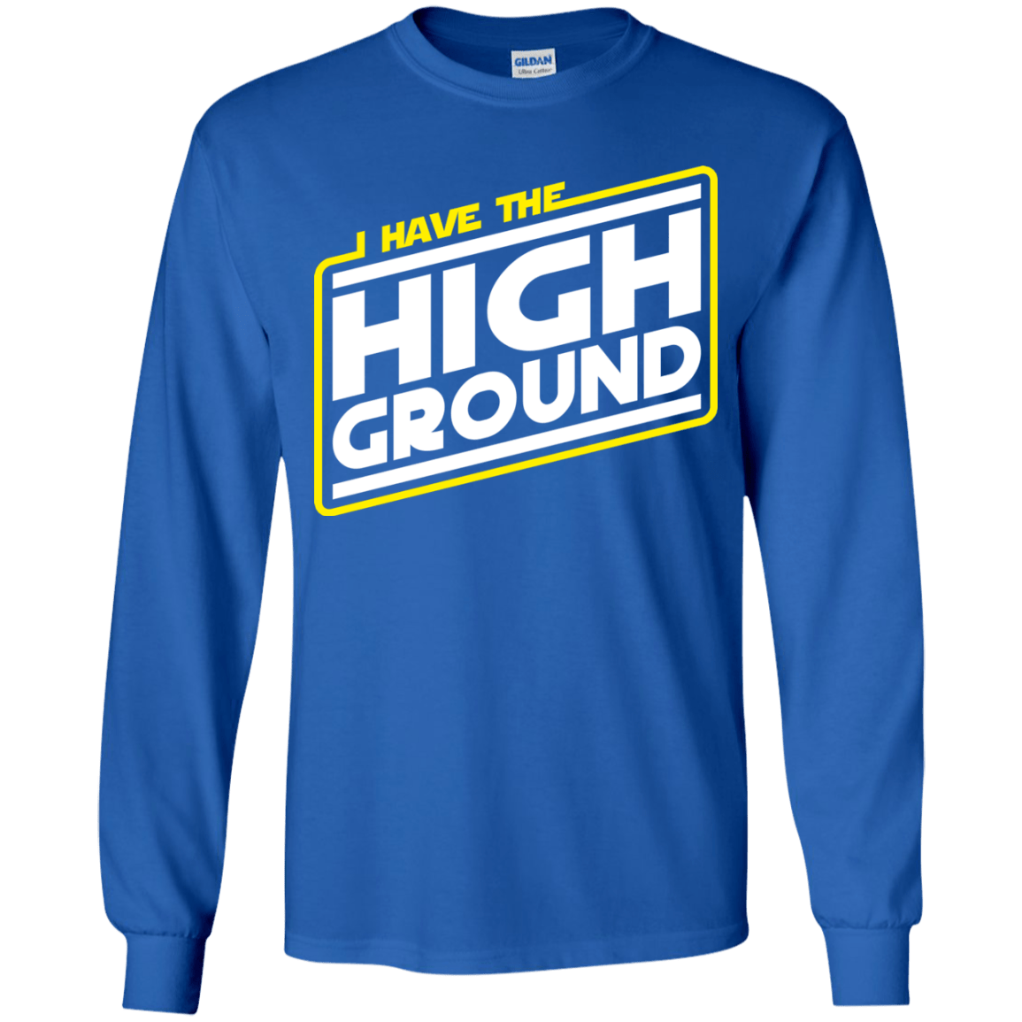 T-Shirts Royal / YS I Have the High Ground Youth Long Sleeve T-Shirt