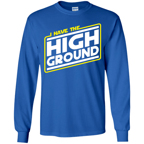 T-Shirts Royal / YS I Have the High Ground Youth Long Sleeve T-Shirt