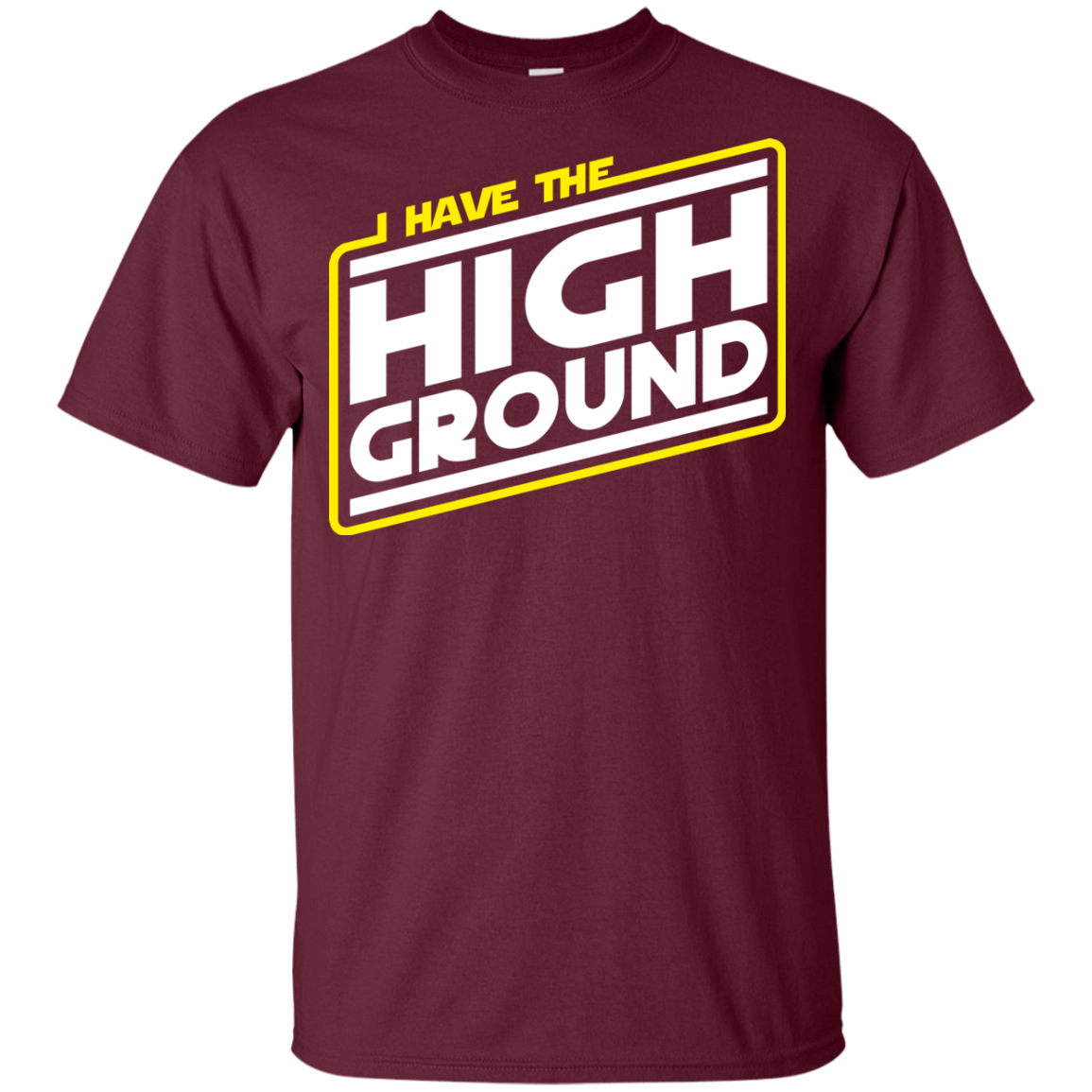T-Shirts Maroon / YXS I Have the High Ground Youth T-Shirt